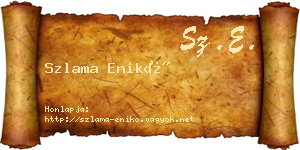 Szlama Enikő névjegykártya
