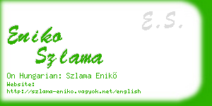 eniko szlama business card